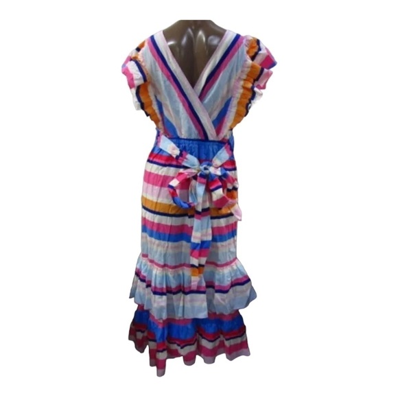 NWT PLENTY BY TRACY REESE Anthropologie Rainbow Striped Midi Dress Small - Picture 15 of 16